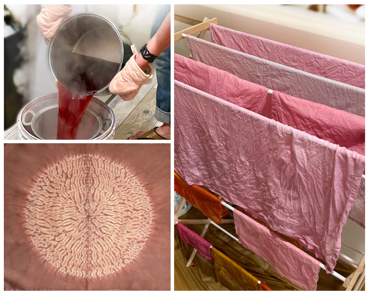 botanical dyeing on fabrci