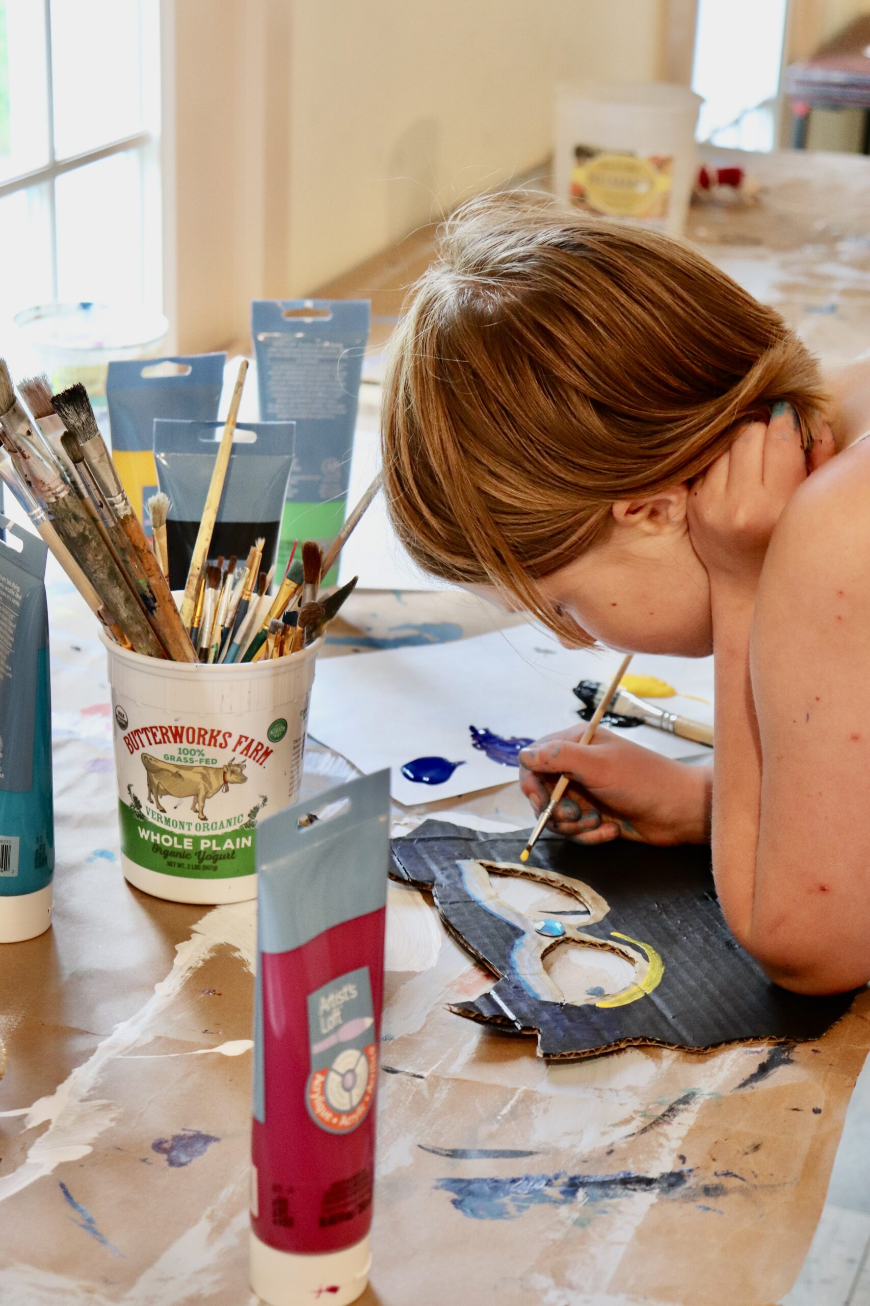 Textiles dyed with Indigo and Shibori patterns