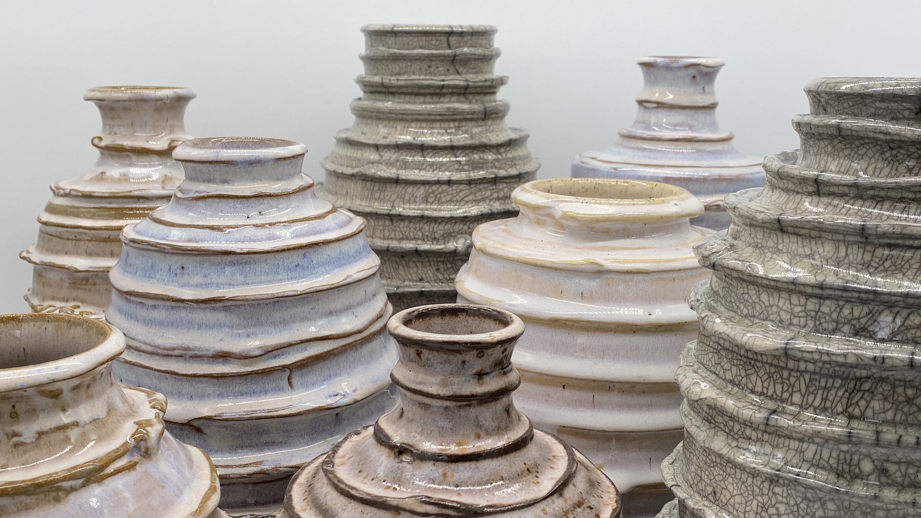 wheel thrown and altered pots